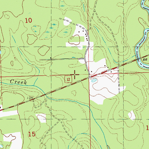 Topographic Map of Saint Marys Church, FL