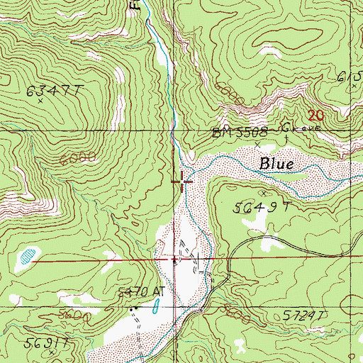 Topographic Map of Fishhook Creek, AZ