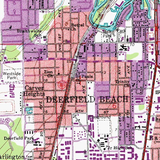 Topographic Map of Saint Pauls Church, FL