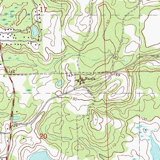 Topographic Map of Saint Pauls Church, FL