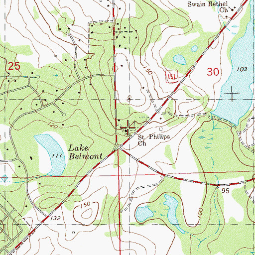 Topographic Map of Saint Philips Church, FL