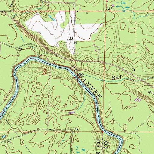 Topographic Map of Sal Marie Branch, FL