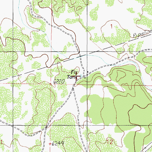 Topographic Map of Fix Tank, AZ