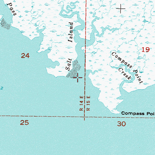 Topographic Map of Salt Island Creek, FL