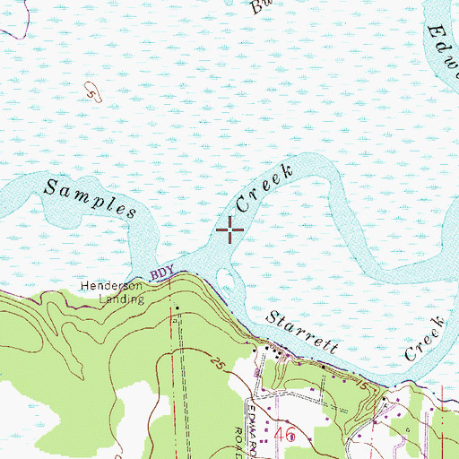 Topographic Map of Samples Creek, FL