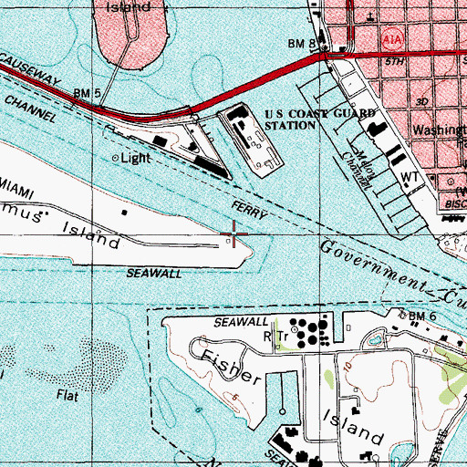 Topographic Map of Sams Island (historical), FL