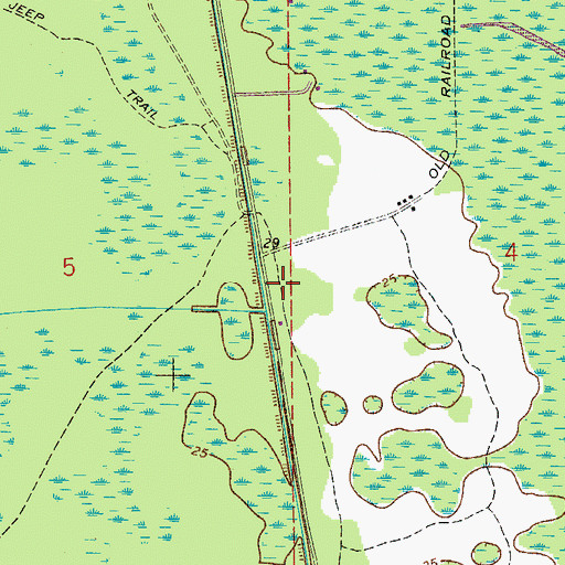 Topographic Map of Samsula Canal, FL