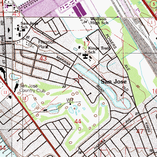 Topographic Map of San Jose, FL