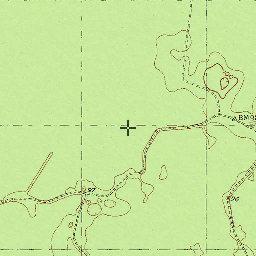 Topographic Map of San Pedro Bay, FL