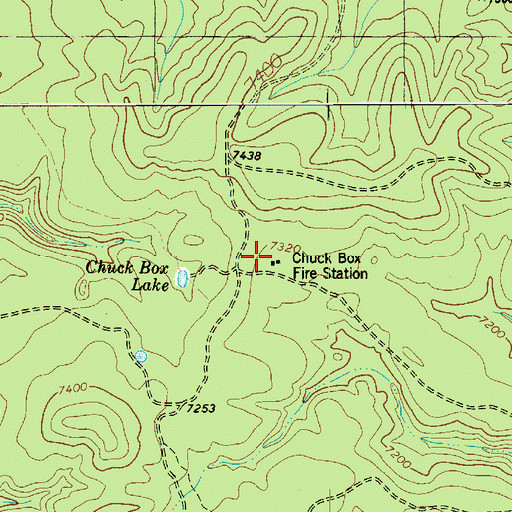 Topographic Map of Chuck Box Fire Station, AZ