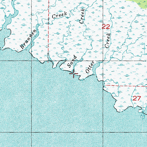 Topographic Map of Sand Creek, FL