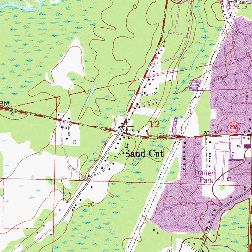 Topographic Map of Sand Cut, FL
