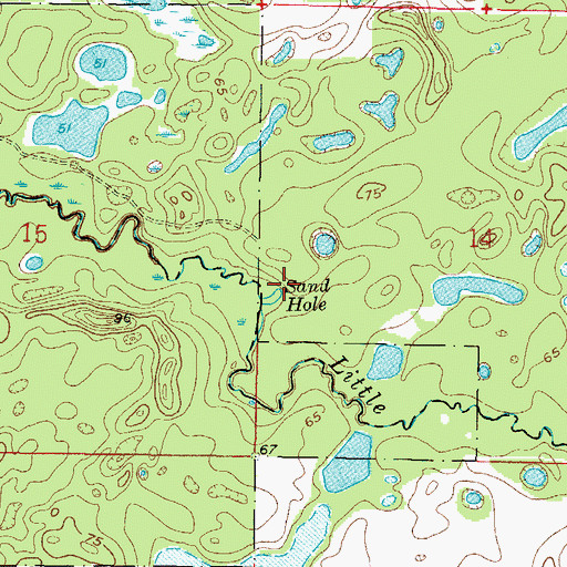 Topographic Map of Sand Hole, FL