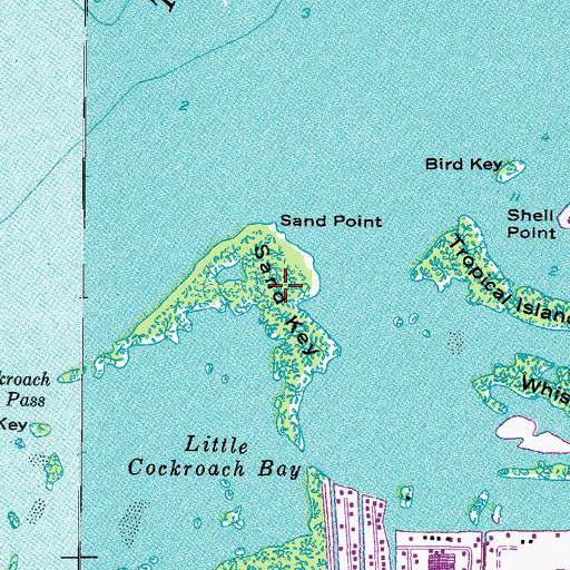 Topographic Map of Sand Key, FL