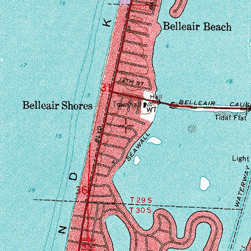 Topographic Map of Sand Key, FL