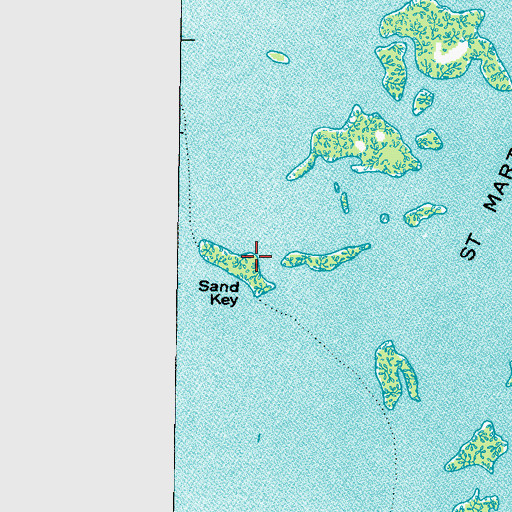 Topographic Map of Sand Key, FL
