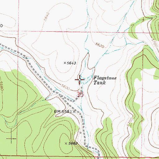 Topographic Map of Flagstone Tank, AZ