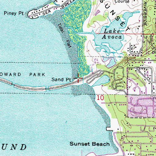 Topographic Map of Sand Point, FL