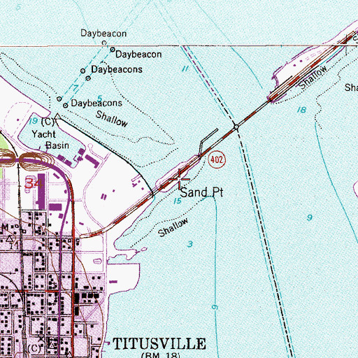 Topographic Map of Sand Point, FL