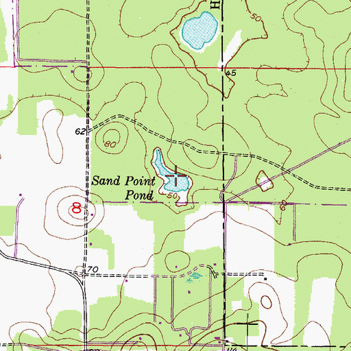 Topographic Map of Sand Point Pond, FL
