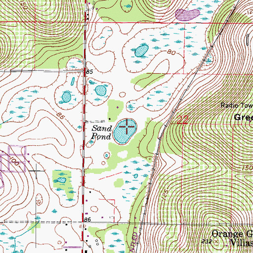 Topographic Map of Sand Pond, FL
