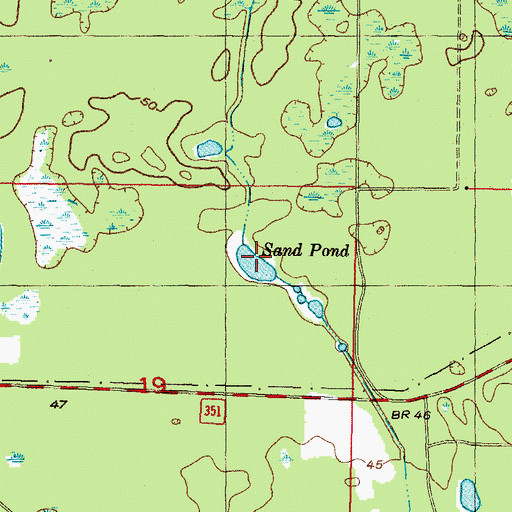 Topographic Map of Sand Pond, FL