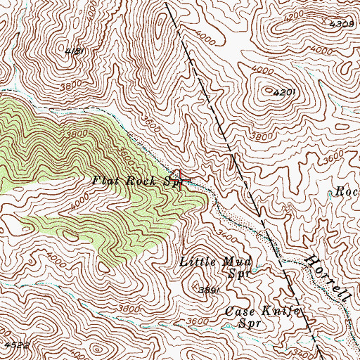 Topographic Map of Flat Rock Spring, AZ