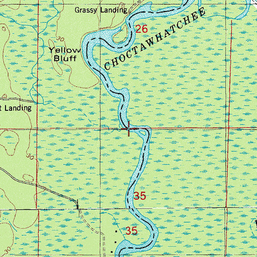 Topographic Map of Sandy Creek, FL