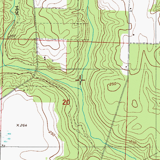 Topographic Map of Sandy Hollow, FL