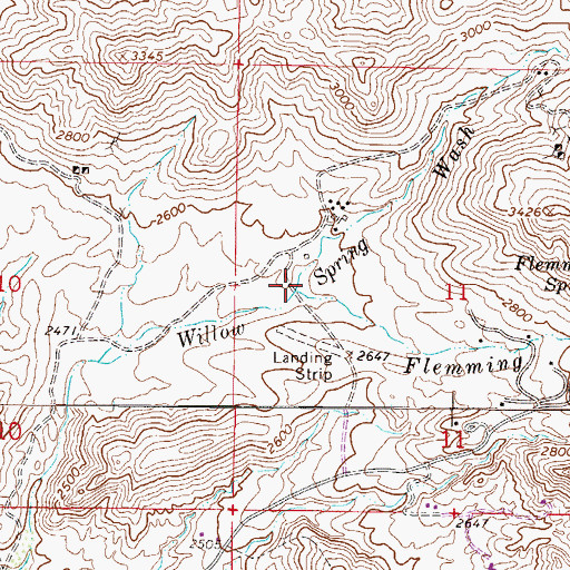Topographic Map of Flemming Wash, AZ