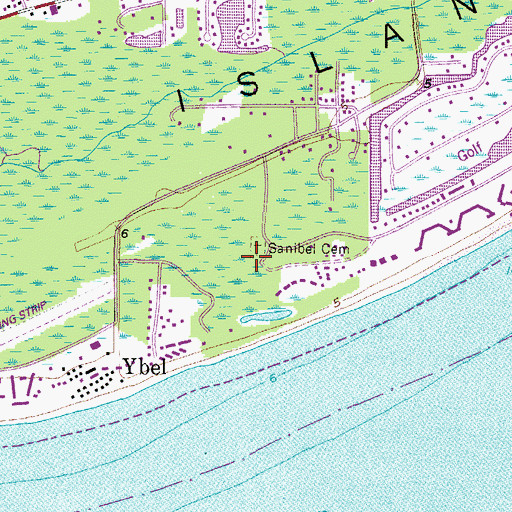 Topographic Map of Gulfside Park Historic Cemetery, FL