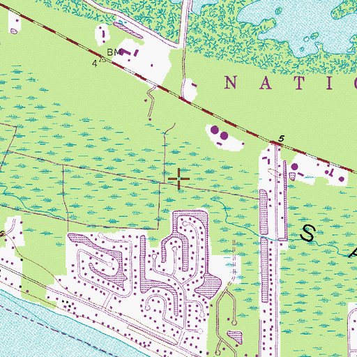 Topographic Map of Sanibel Island, FL