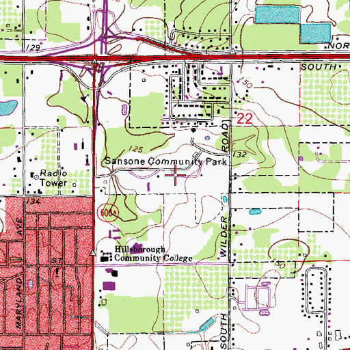 Topographic Map of Sansone Community Park, FL