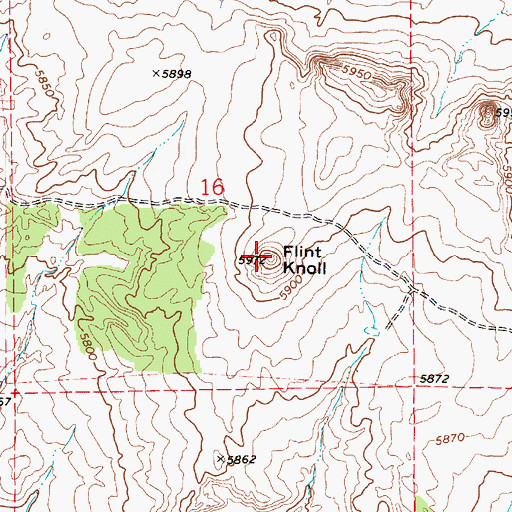 Topographic Map of Flint Knoll, AZ