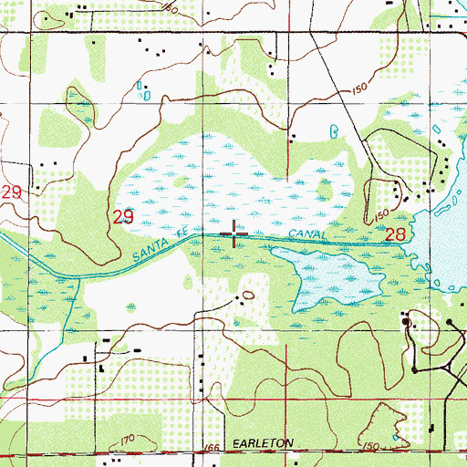 Topographic Map of Santa Fe Canal, FL