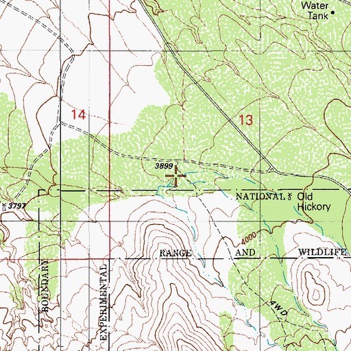 Topographic Map of Florida Canyon, AZ