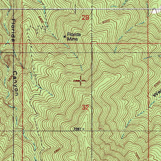 Topographic Map of Florida Mine, AZ