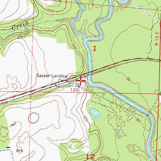 Topographic Map of Sasser Landing Cemetery, FL