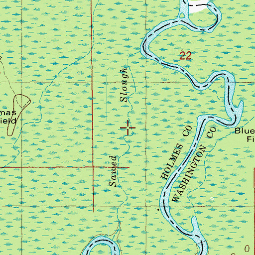 Topographic Map of Sawed Slough, FL