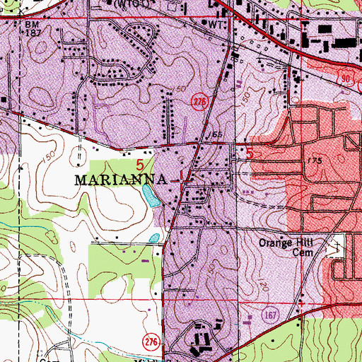 Topographic Map of School Number 2, FL