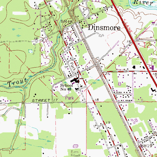 Topographic Map of School Number 45, FL