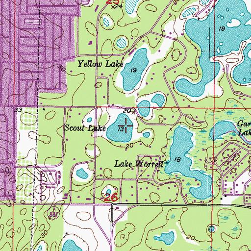 Topographic Map of Scout Lake, FL