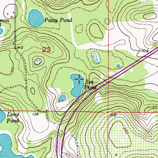 Topographic Map of Sea Pond, FL