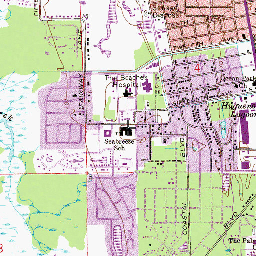 Topographic Map of Seabreeze Elementary School, FL