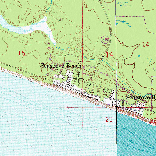 Topographic Map of Seagrove Beach, FL