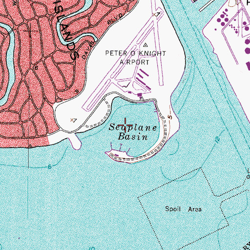 Topographic Map of Seaplane Basin, FL