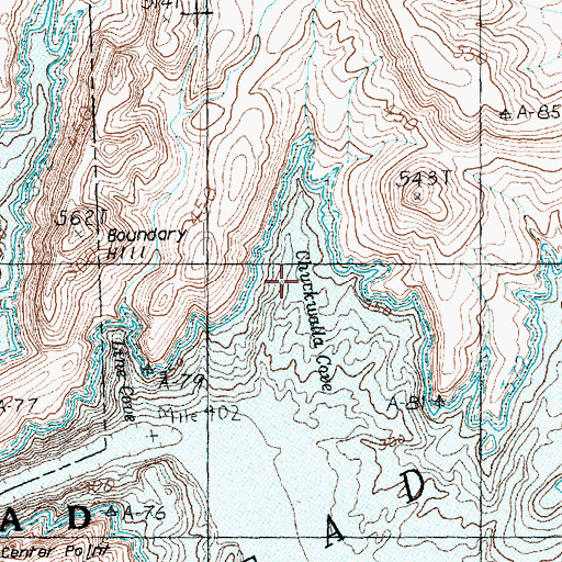 Topographic Map of Chuckwalla Cove, AZ