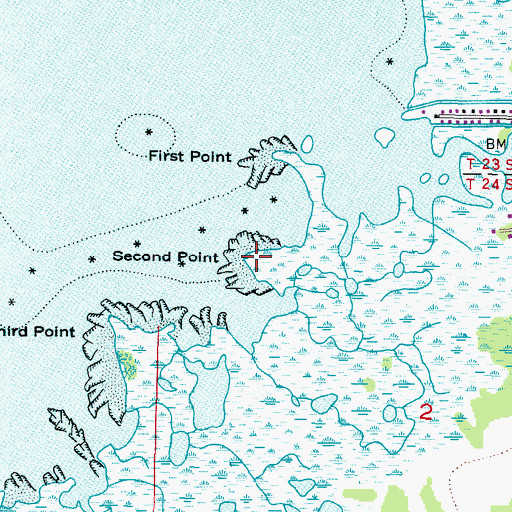 Topographic Map of Second Point, FL