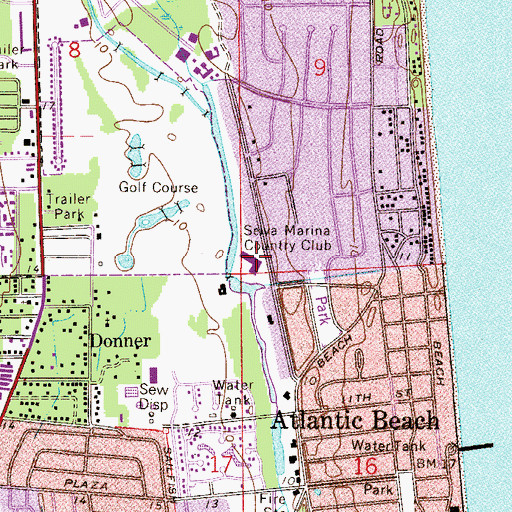 Topographic Map of Selva Marina Country Club, FL