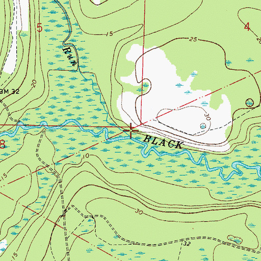 Topographic Map of Seminole Creek, FL